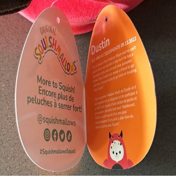 Squishmallow DUSTIN THE DALMATIAN Dante The Demon Costume 12” Halloween 2023 NEW - Picture 16 of 16